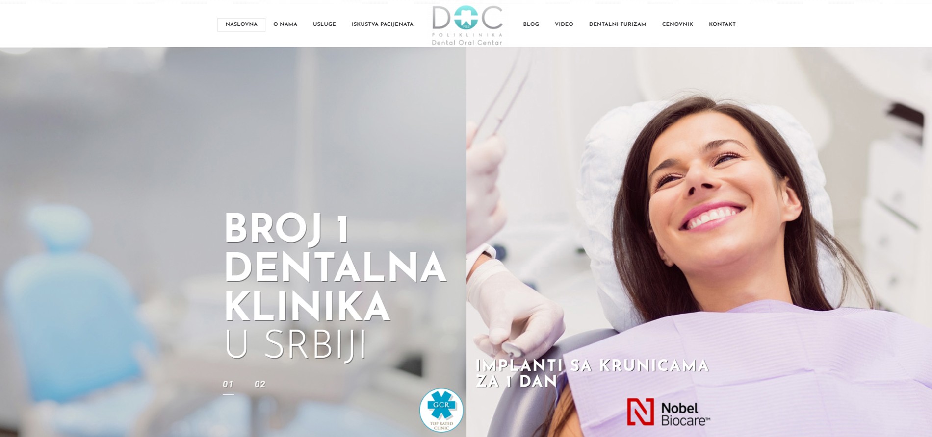 Dental Oral Centar web resenje
